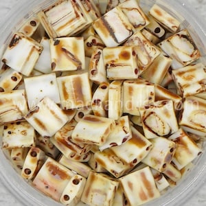 Miyuki Tila Beads TL4512 - Picasso Cream Tila Beads | 10 GRAMS of Tila Beads | Mack and Rex