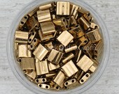 Bronze Tila beads, TL0457, brown tila beads, bronze half tila, bronze quarter tila, tan Miyuki tila, metallic tila beads, QTL0457, HTL0457