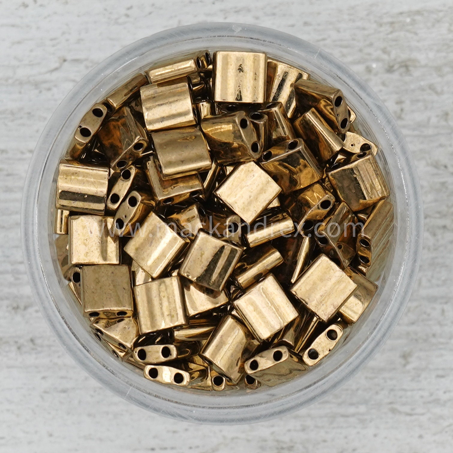 0457 - Golden Bronze Metallic | Miyuki Tila Beads | Whole Tila, Half …