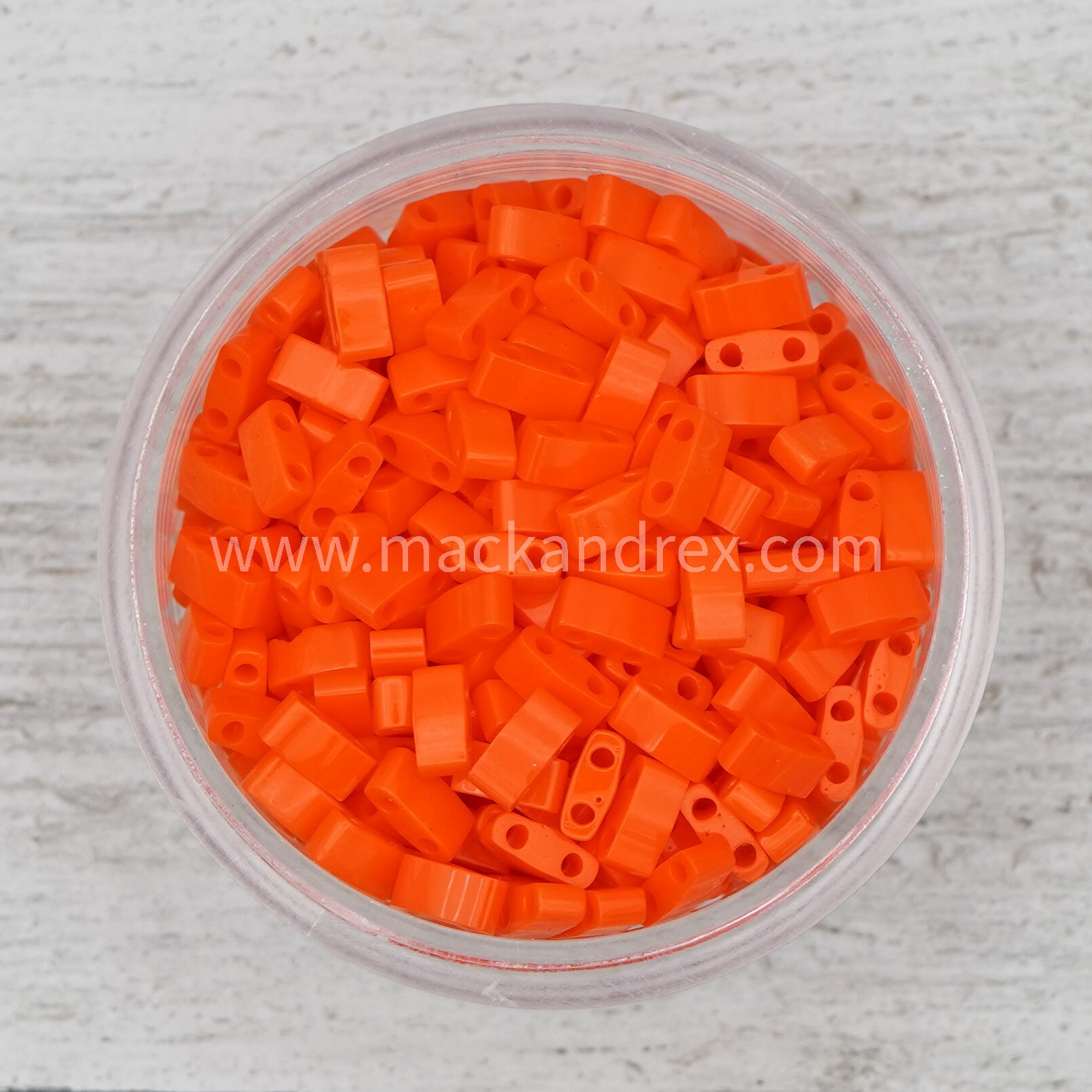 Miyuki Half Tila Beads HTL0406 -Orange Tila Beads | Half TILA BEADS | Flat Square Beads with 2 holes