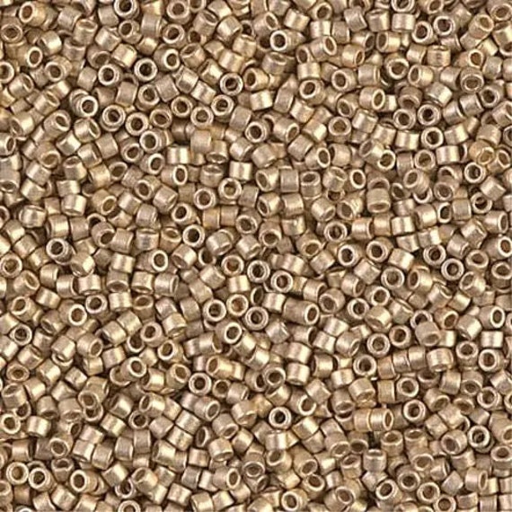 Matte 24kt Gold Light Plated Miyuki Delica Beads 11/0 | DB0334
