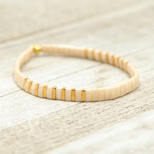 SAVANNA Stretchy Tila Bracelet Bead Bracelets for Women Boho Bracelets for Teens Miyuki Tila Bead Bracelets Mack & Rex image 8