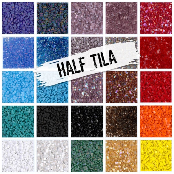 Miyuki Half Tila - 45 COLORS, half tila beads, bulk Miyuki half tila, wholesale half tila, half tila beads bulk, tila beads wholesale