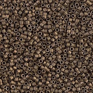 Matte Metallic Dark Bronze Miyuki Delica Beads 11/0 | DB0322 | Wholesale Miyuki Seed Beads for Jewelry Making
