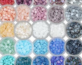 Miyuki Tila Beads,  Tila beads in Bulk, best tila bead prices | Miuyki Tila | Mack and Rex | Pink Tila Beads | Miyuki Tila Bead colors