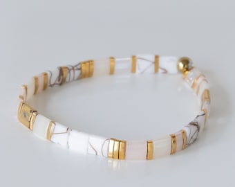LOVE STORY™ Popular Stretchy Tila Bead Bracelet | High Quality Beaded Boho Bracelet for Women | Stackable & Waterproof Bracelet Stacks