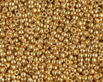 Duracoat Galvanized Gold 11/0 Miyuki rocaille || RR11-4202 || Miyuki Seed Beads Bulk ||  Wholesale 11/0 round glass beads