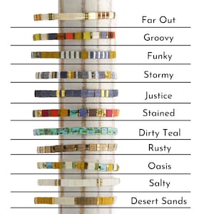 Tila Bead Bracelet for Women | Colorful Beaded Bracelets | High Quality Stretch Bracelets | Popular Tila Bracelets | Boho Tile Bracelets