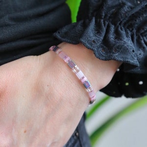 PURPLE HAZE - Stretchy Tila Bracelet for Women | Boho Beaded Bracelets | Popular Bracelets for Stacking | Waterproof Bracelets