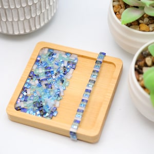 Blue Miyuki Tila Beads | Tila Bead Mix | OCEAN | Blue Miyuki Tila Beads | Miyuki Tila Tiles | Flat Square Beads | Two Hole square beads