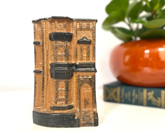 Vintage Stoneware San Francisco Victorian House Wall Planter/Wall Pocket