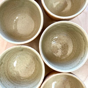 Vintage Hand Thrown Japanese Yunomi Tea Cups Set of 8 image 4