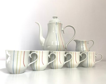 Vintage Alfoldi Rainbow Porcelain Tea Coffee Set