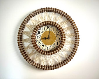 Vintage Beaded Wall Clock