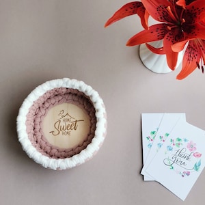 Cotton rope ring holder dish,catch all tray,  jewelry dish, key holder, trinket dish, key bowl, trinket dish, custom ring dish