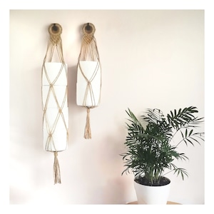 Eco friendly hanging toilet paper holder, bathroom cottage core decor, jute toilet paper storage