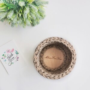 Cotton rope basket. Makeup brush holder. Pen and pencil holder. image 3