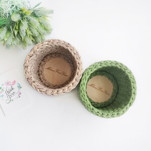 Cotton rope basket. Makeup brush holder. Pen and pencil holder. image 5