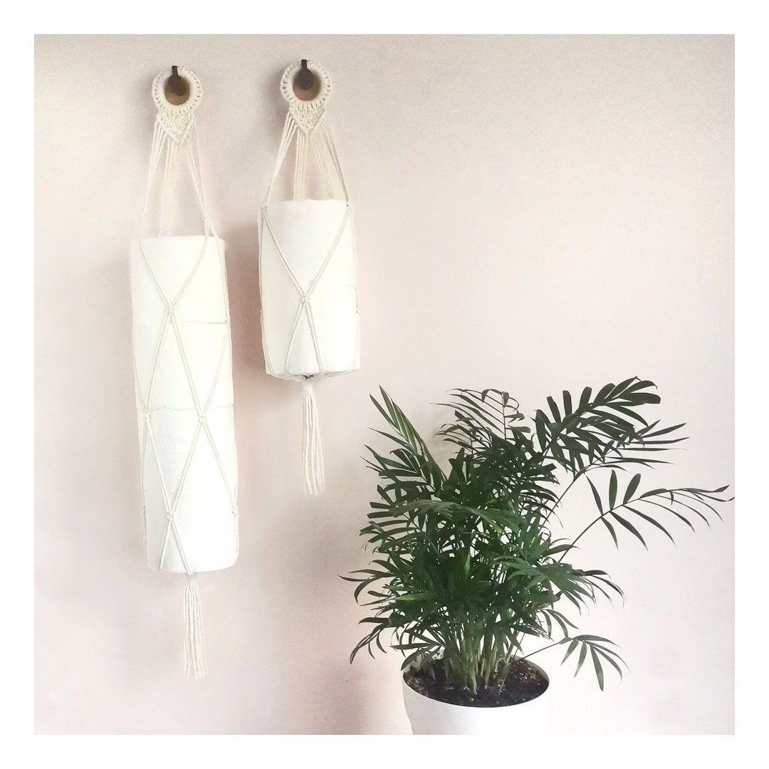 Cotton Hanging Toilet Paper Holder Wall Hanging Toilet Paper Etsy