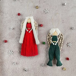 Christmas ornaments handmade, christmas tree topper, christmas decoration, christmas trivia, xmas presents, scandinavian christmas angel image 2