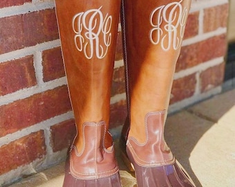 duck boots with initials