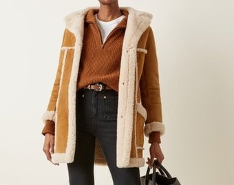 jacket with faux shearling