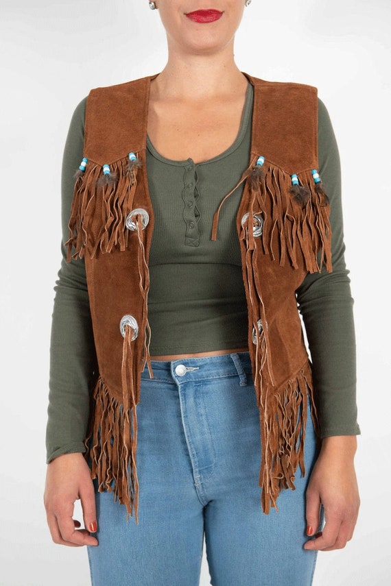 Brown Suede Leather Vest 