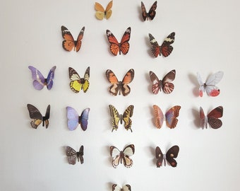 76 pcs (4sets) natural vivid 3d butterflies walll decoration Wall Sticker Beautiful Butterfly for Kids Room Wall Decals Home Decoration