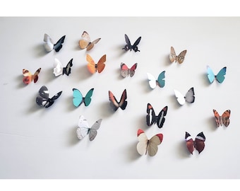 76 pcs (4sets) natural bright 3d butterflies walll decoration Wall Sticker Beautiful Butterfly for Kids Room Wall Decals Home Decoration