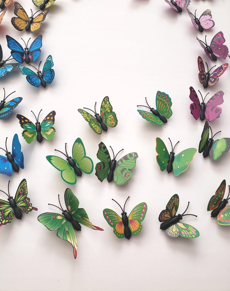 3D Butterfly Wall Decor (60pcs) - Magnetic & Adhesive image 5