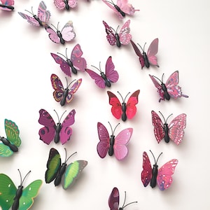 3D Butterfly Wall Decor (60pcs) - Magnetic & Adhesive image 6