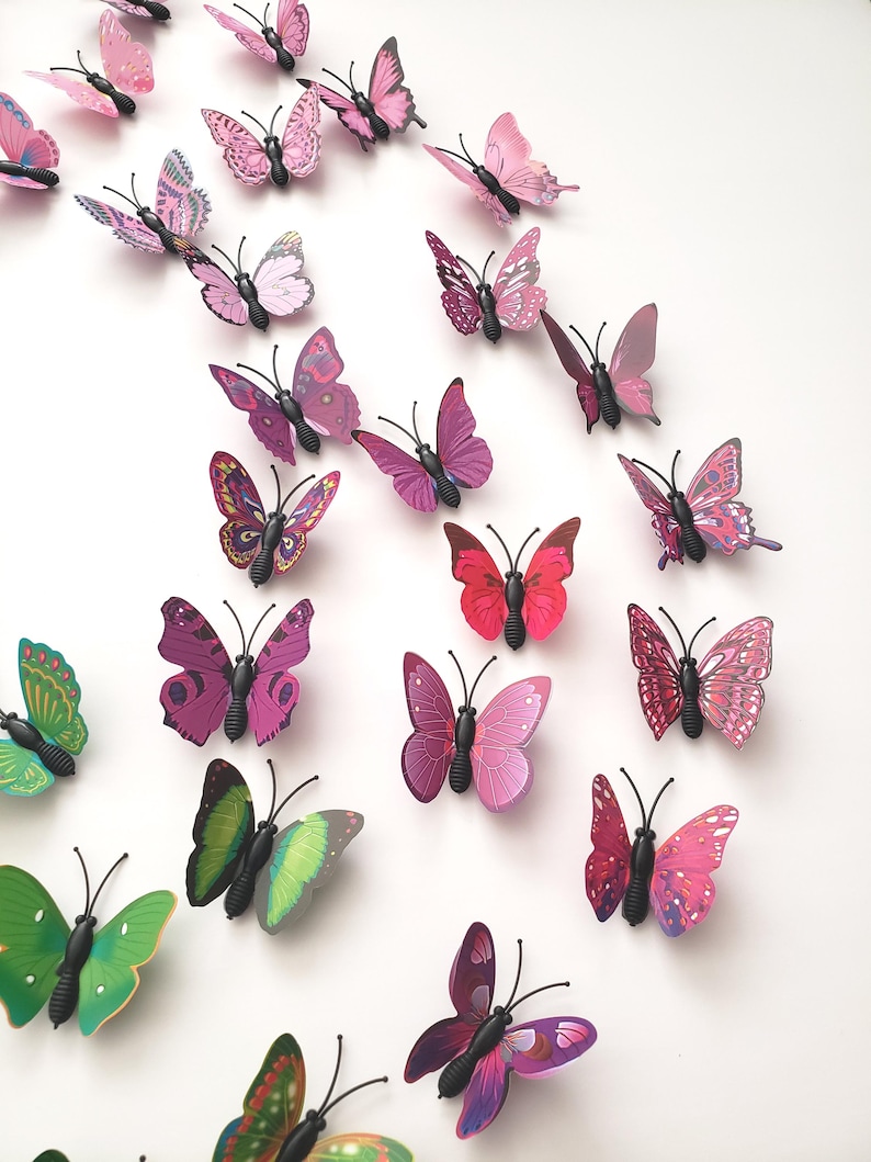 3D Butterfly Wall Decor (60pcs) - Magnetic & Adhesive image 6