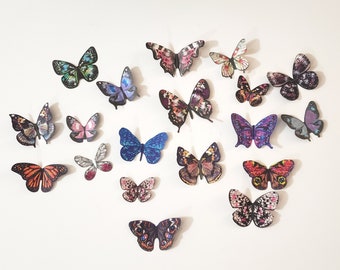 76 pezzi (4 set) naturali vibranti farfalle 3d decorazione murale Adesivo da parete Bella farfalla per la camera dei bambini Decalcomanie da muro Decorazione della casa