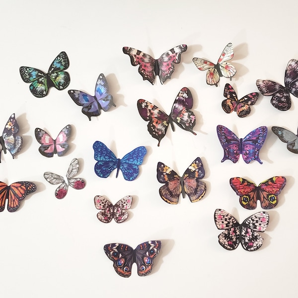 76 pcs (4sets) natural vibrant 3d butterflies walll decoration Wall Sticker Beautiful Butterfly for Kids Room Wall Decals Home Decoration