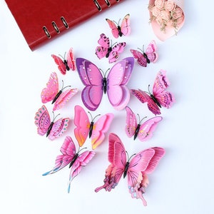 3D Butterfly Wall Decor Stickers, Kids Room Decoration (36 pcs)