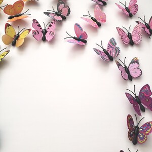 3D Butterfly Wall Decor (60pcs) - Magnetic & Adhesive image 7