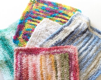 Dishcloth sized Scrubbie, 9 inch Cotton Scrub Cloth, Scouring Sponge Alternative, Hostess Gift