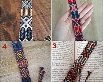 Aztec friendship bracelet woven, VSCO bracelet, boho jewelry, bracelet strings, hippie bracelet,