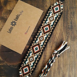 Bohemian Earth Color Wide Woven Friendship Bracelet For Women, Men, Girls / Thick Boho Weave Bracelet, Anklet for Gifts