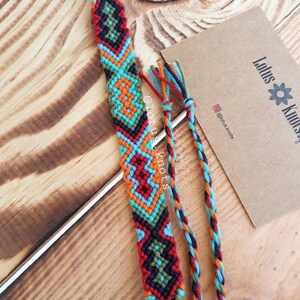 Boho Tribal Woven Friendship Bracelet for Women, Men, Handcrafted Thin Aztec Bracelet for Her, Him