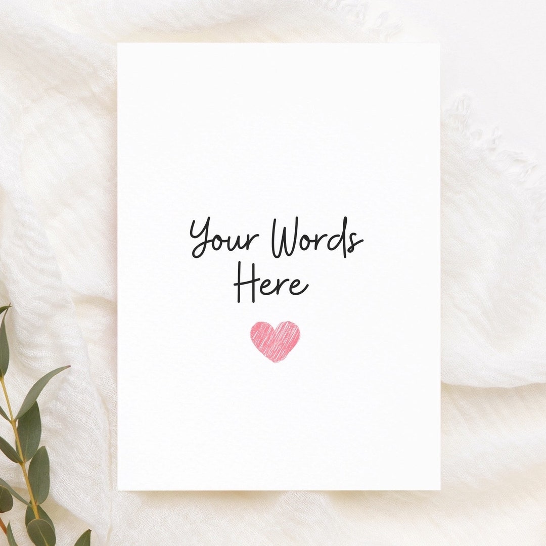 Custom Greetings Card Custom Birthday Card Custom Etsy