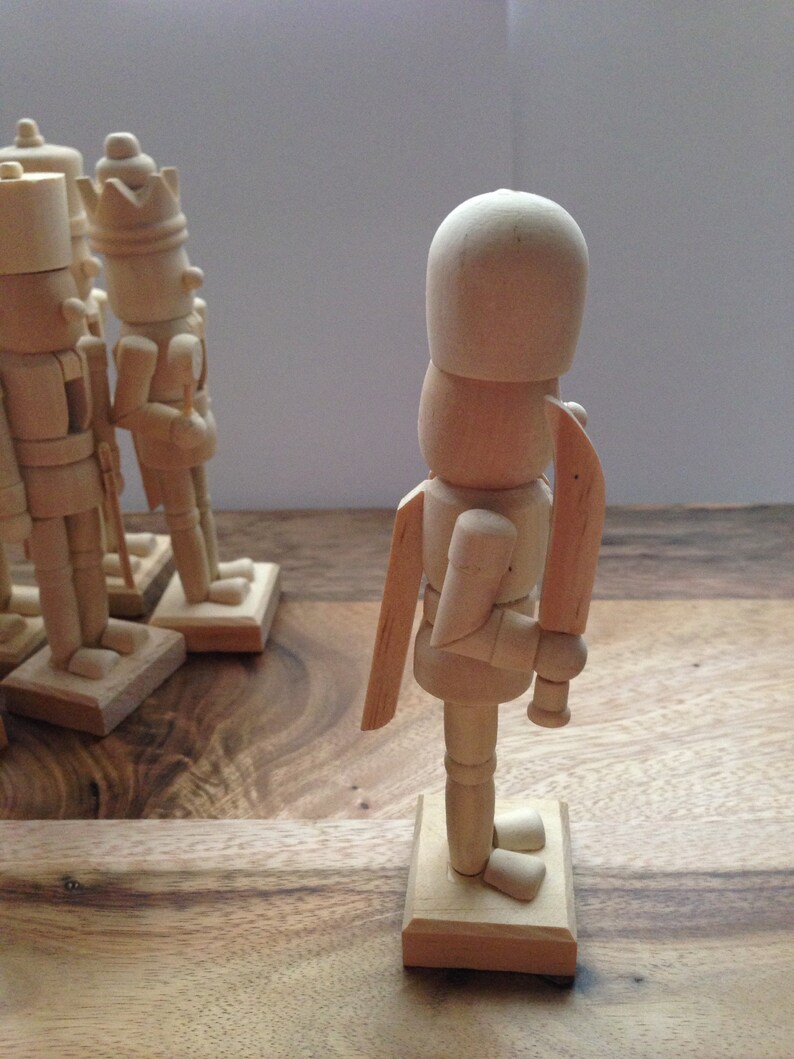 Wooden unfinished nutcracker pair paint and decorate Etsy