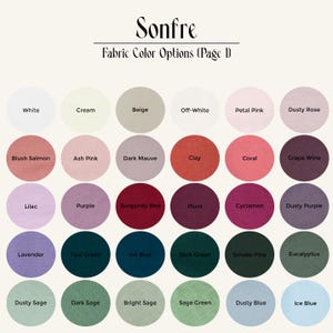 a color chart of different shades of fabric