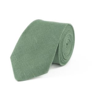 Sage green wedding necktie for groomsmen proposal gift