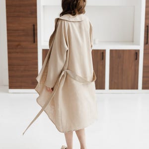 Medium-weight Linen Bathrobe - Cozy Wrap Robe for Women - PACIFIC DRIFT ...