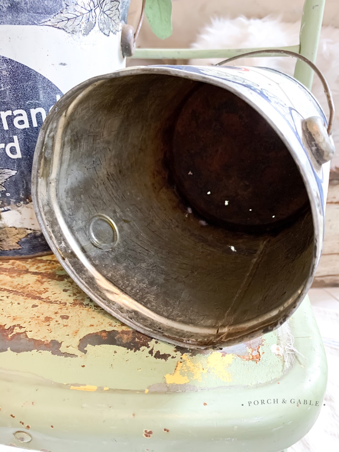 Vintage Lard Bucket, 4 LBS Swifts Silverleaf Pure Lard Bucket, Rustic