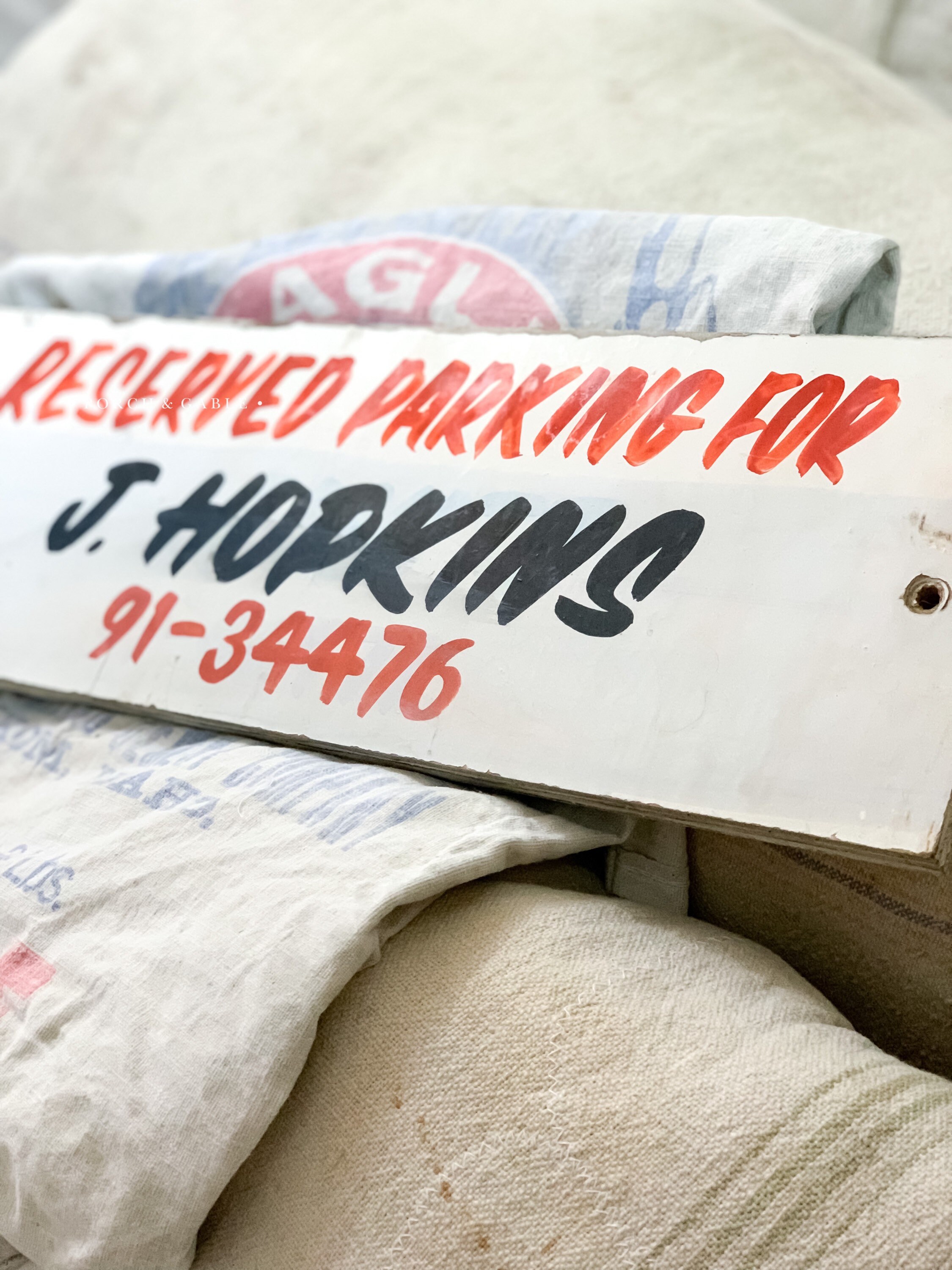 Mid Century Vintage Hand Painted Parking Sign - Etsy