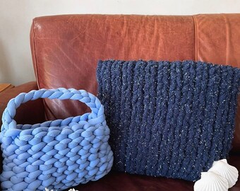 Chunky Knit Purse, Knitted Bag