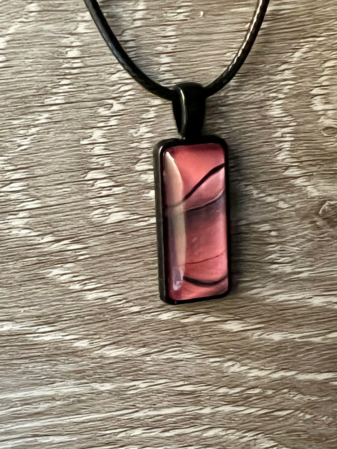 Original Wearable Art Pendant/pinkpurple Chameleon Etsy