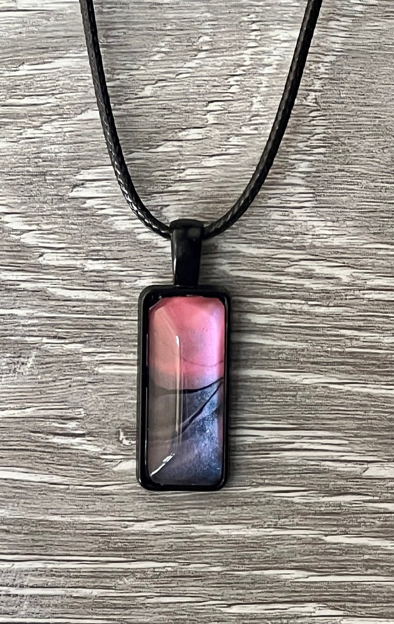 Original Wearable Art Pendant/pinkpurple Chameleon Etsy